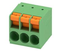 1017532 Phoenix Contact TDPT 16/ 3-SP-10.16-ZB Series PCB Terminal Block, 3-Contact, 10.16mm Pitch, Through Hole Mount, 1-Row,