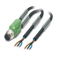 1669686 Phoenix Contact Male 3 way M12 to 3 way Free End Sensor Actuator Cable, 1.5 m