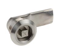341-0258 Steinbach & Vollman Stainless Steel Square Lock, 20mm Panel-to-Tongue, 20.2 x 20.2mm Cutout, Key Unlock