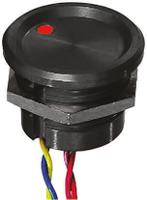 pbar2af2000l0s APEM Illuminated Piezo Switch, Momentary, Pulse, SPST, IP68, Wire Lead, 200 mA @ 24 V dc, -40 → +75°C