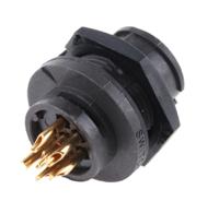 en3p6fx Switchcraft Circular Connector, 6 Contacts, Panel, Standard Connector, Socket, Female, IP68, IP69K, EN3 Series