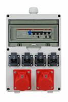 0530x0001000 Bodo Ehmann Type F - German Schuko 6 Gang Power Distribution Unit, 16A, 230 → 400 V