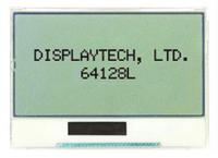 64128l-fc-bw-3 Displaytech 64128L FC BW-3 Graphic LCD Display, White on Black, Transflective