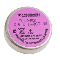 tl-2450 Tadiran CR2450 Button Battery, 3.6V, 24mm Diameter