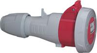 5-553-09 Legrand, P17 Tempra Pro IP66, IP67 Red Cable Mount 3P + N + E Industrial Power Socket, Rated At 16A, 415 V