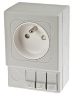 035010-01 STEGO SD035 Light Grey 1 Gang Plug Socket, 16A, Type E - French, Indoor Use
