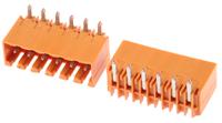 1605110000 Weidmuller, 3.5mm Pitch, OMNIMATE SL, 6 Way, Right Angle, Pluggable Terminal Block, Header, Through Hole, Solder