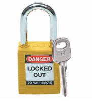 813596 Brady LOTO-6 Key Weatherproof Nylon Padlock, 6.35mm Shackle, 38.10mm Body