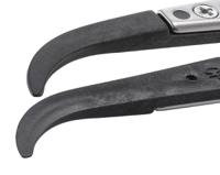 2abcfrsa1 ideal-tek 130 mm, PA66/CF30 (Tip), Stainless Steel (Body), Flat; Rounded, ESD Tweezers