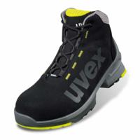8545837 uvex 1 Black, Grey, Yellow ESD Safe Composite Toe Capped Men, Women Safety Boots, UK 4, EU 37