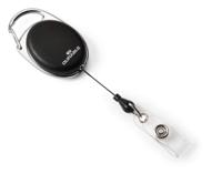 832401 Durable Black ABS, Nylon, PVC Badge Reel With Snap Strap