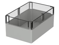 02243100 Bopla Euromas Series Light Grey Polycarbonate Enclosure, IP66, IK07, Transparent Lid, 240.3 x 160.3 x 120mm