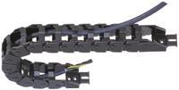 z08200280 Igus e-chain, Z08 Black Cable Chain - Flexible Slot, W28.2 mm x D19.3mm, L1m, 28 mm Min. Bend Radius, Igumid NB