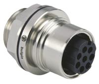 pxm601208scr Bulgin Circular Connector, 8 Contacts, Front, Socket, Female, IP69K, IP66, IP68, Buccaneer 6000 Series