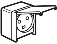 0-558-72 Legrand Plexo Grey 1 Gang Plug Socket, 32A, Type E - French, Outdoor Use