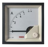 186-2442 RS PRO Analogue Panel Ammeter 10 (Input)A AC, 68mm x 68mm, 1 % Moving Iron