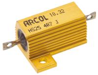 hs25-4r7-j Arcol, 4.7Ω 25W Wire Wound Chassis Mount Resistor HS25 4R7 J ±5%