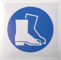 813-4485 RS PRO Vinyl Mandatory Foot Protection Sign With Pictogram Only Text