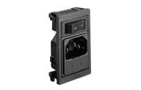 bzv01z000069 Bulgin C14 Vertical Panel Mount IEC Connector Male, 10A