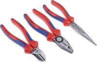 00-20-11 Knipex 3-Piece Plier Set, Straight Tip, 185 mm Overall