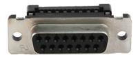 1658612-3 TE Connectivity Amplimite HDF-20 15 Way Right Angle Cable Mount D-sub Connector Socket, 2.76mm Pitch