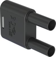 664010-21 Staubli Black Plug Test Plug, 32A, 1kV, Nickel Plating