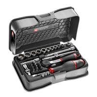 rb161-4p12u Facom 31-Piece Imperial 1/4 in Standard Socket/Bit Set with Ratchet, 12 point