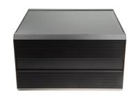 188-1287 RS PRO Black Extruded Aluminium Heat Sink Case, IP40, Black Lid, 300 x 300 x 175mm