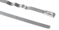 743-6330 RS PRO Cable Tie, Zig Zag, 150mm x 4.6 mm, Metallic 316 Stainless Steel, Pk-100