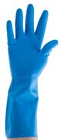 944 Polyco Healthline Blue Nitrile Chemical Resistant Work Gloves, Size 7, Small, Nitrile Coating