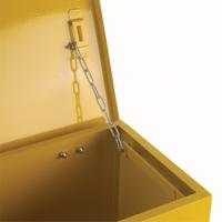 350-6062 RS PRO Yellow Steel Lockable 1 Door Hazardous Substance Cabinet, 510mm x 620mm x 330mm