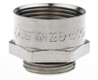 52104582 Lapp Cable Gland Adaptor, M20 Exterior Thread, M25 Interior Thread, Nickel Plated Brass, SKINDICHT Series