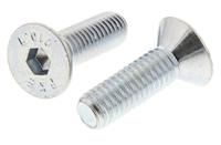 483-9896 RS PRO Bright Zinc Plated Steel Hex Socket Countersunk Screw, DIN 7991, M6 x 20mm