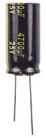 eeufc1e472 Panasonic 4700μF Aluminium Electrolytic Capacitor 25V dc, Radial, Through Hole - EEUFC1E472