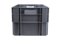 725-9186 RS PRO 60L Grey PP Large Storage Box, 320mm x 400mm x 600mm