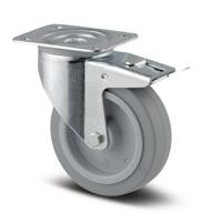 3477ufr125p63 Tente Braked Swivel Castor Wheel, 250kg Capacity, 125mm Wheel