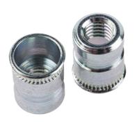 623-5634 POP Clear Passivated, Galvanised, M6 Steel Threaded Insert, 10.16mm Depth 13.08mm