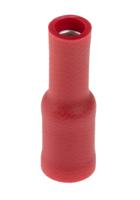 624-1241 RS PRO Insulated, Red Crimp Bullet Connector, 0.5mm² to 1.5mm², 22AWG to 16AWG, 4mm Bullet diameter Female