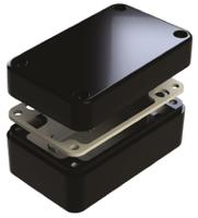 487-130806e-66 Deltron 486 Series Black Aluminium Enclosure, IP66, 130 x 80 x 60mm