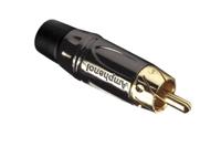 acpl-cbk Amphenol Industrial Black Chrome Cable Mount RCA Plug, Gold, 10A
