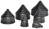 rec34 Flexicon Rubber End Cap, Conduit Fitting, 34mm Nominal Size, Thermoplastic Elastomer, Black IP66 rating