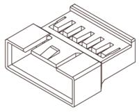 35184-0200 Molex Male Connector Housing, 2.5mm Pitch, 2 Way, 1 Row