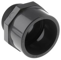 721910710 Georg Fischer Plastic Pipe Fitting, Straight Threaded Adapter, 50mm, R 1 1/2in to Cement 1-1/2in