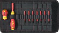 41232 Wiha Phillips; Pozidriv; Slotted Interchangeable Insulated Screwdriver Set, 10-Piece