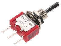1-1825137-6 TE Connectivity Toggle Switch, PCB Mount, On-Off-On, SPDT, Through Hole Terminal, 120 V ac, 28V dc