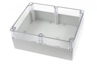 1554ya2gycl Hammond 1554 Series Light Grey Polycarbonate Enclosure, IP68, Clear Lid, 300 x 240 x 120mm