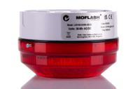 led195-03wh-sb-02 Moflash LED195 Series Red Multiple Effect Beacon, 35 → 85 V ac/dc, Surface Mount, Wall Mount, LED Bulb, IP65