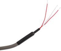 ps63003000316silicone Correge PT100 RTD Sensor, 6mm Dia, 300mm Long, 3 Wire, Probe, Classe B +500°C Max