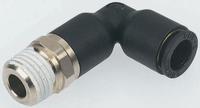 3129-04-10 Legris LF3000 Series Elbow Threaded Adaptor, R 1/8 Male to Push In 4 mm, Threaded-to-Tube Connection Style