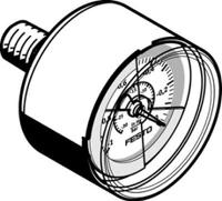 vam-40-v10-r18-e-rg Festo Analogue Pressure Gauge 0bar Back Entry 40mm Outside Diameter